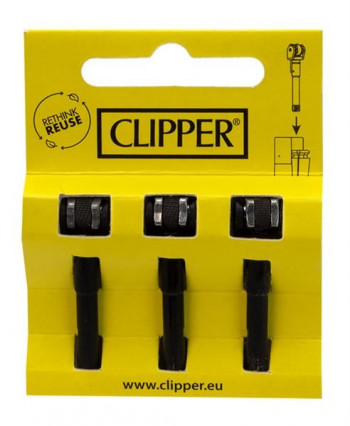 Clipper Feuerzeug Flintsystem eckig, Zündstift 3 Stk.