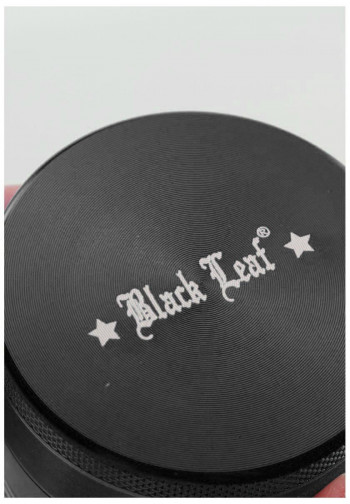 Black Leaf Mandala Alu-Grinder schwarz 4-tlg. ø 50mm