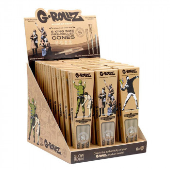 G-ROLLZ Banksy's Graffiti Bamboo Unbleached Cones 6 Stk.