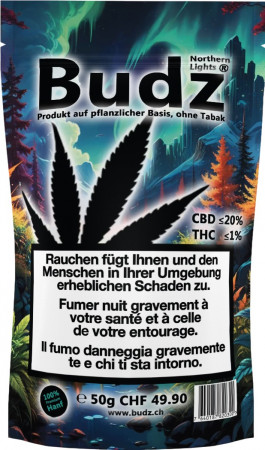 Budz Northern Lights 50g CBD Hanfblüten Tabakersatz