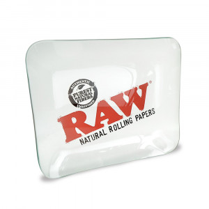 Raw Limited Edition Glass Rolling Tray 33 x 28cm