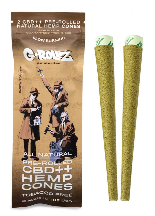 G-ROLLZ Banksy's All Natural Pre-Rolled CBD Hemp Wraps 2x