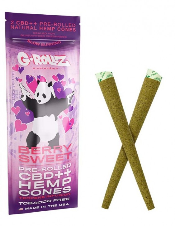 G-ROLLZ Banksy's Berry Sweet Pre-Rolled CBD Hemp Wraps 2x